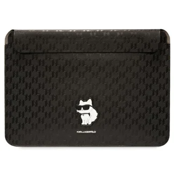 Karl Lagerfeld Saffiano Monogram Choupette 14" nešiojamojo kompiuterio dėklas, juodas