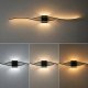 Modernus LED sieninis šviestuvas 100cm 35W, juodas