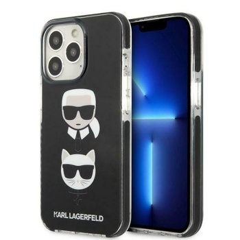 Karl Lagerfeld Karl&Choupette Head dėklas iPhone 13 / 13 Pro, juodas