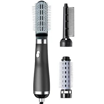 Multifunctional 3-in-1 Hair Dryer Styling Brush, Black