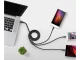 3-in-1 USB laidas Lightning / Micro USB / Type-C 1.2 m juodas