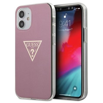 Guess iPhone 12 mini Case Metallic Collection, Pink