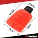Automobilio plovimo pirštinė Xtrobb Coral Fleece 26.5 x 18 cm, raudona ir juoda