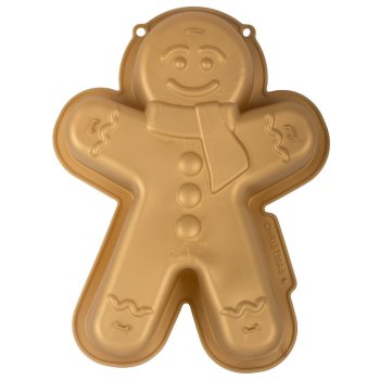Silicone Baking Mold for Christmas Cookies, Large, Gold