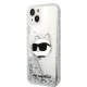 Karl Lagerfeld dėklas iPhone 14 Plus telefonui, Silver