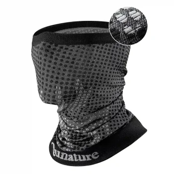 Qunature 11230014002 Sports Neck Warmer, Multifunctional Bandana, One Size - Black