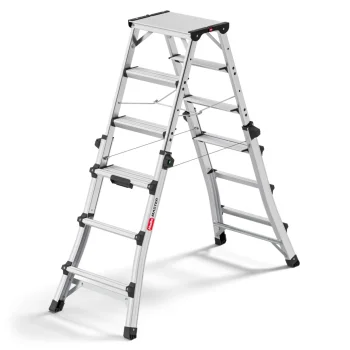 Teleskopinės kopėčios Hailo Master DTL100 2 x 4 – 2 x 6 pakopų