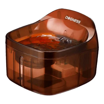 Dogness D01 Smart Pet Water Fountain 2L - Brown, Quiet Filtration