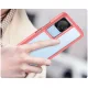 Hibridinis dėklas Xiaomi Poco F4 5G Outer Space Case su TPU rėmeliu, raudonas