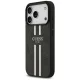 Guess 4G Printed Stripes MagSafe dėklas iPhone 17 Pro, juodas