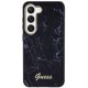 Guess Marble Collection dėklas Samsung Galaxy S23+ telefonui, juodas