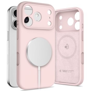 Tech-Protect iPhone 17 Pro Max Case Silicone MagSafe, Pink