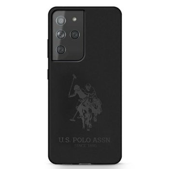 Samsung Galaxy S21 Ultra (SM-G998B) US Polo Silicone On Tone Case Cover (USHCS21LSLHRTBK), Black