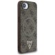 Guess 4G Ring Triangle Logo MagSafe dėklas iPhone 16e telefonui, rudas