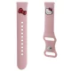 Išmaniojo laikrodžio dirželis Hello Kitty Silicone Kitty Head 20mm, rožinis