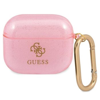 Guess GUA3UCG4GP Glitter dėklas Apple AirPods 3, rožinis