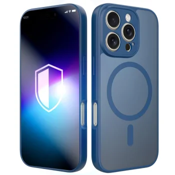 Dėklas „3mk Misty MagCase“ telefonui „Apple iPhone 16 Pro Max“, mėlynas