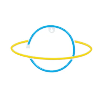 LED neoninis šviestuvas Forever Light SATURN, geltonas ir mėlynas