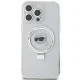 Karl Lagerfeld dėklas iPhone 15 Pro telefonui su Ring Stand MagSafe, baltas