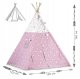 Nukido vaikiška palapinė Tipi su lemputėmis, Pink Stars