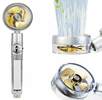 Shower Head with Gold Turbine AG866