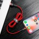 Baseus Cafule Cable Nylon Braided USB / Lightning QC3.0, 2A, 3M, Red