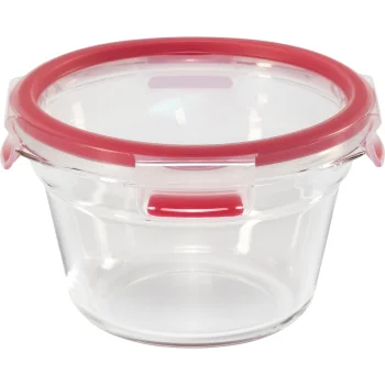 Maisto indelis Emsa Clip&Close Glass 900 ml, raudonas