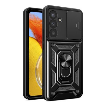 Hybrid Armor Camshield Case for Samsung M14 - Black