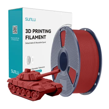 Sunlu PLA+ High-Speed 3D spausdinimo siūlas 1.75mm, raudonas