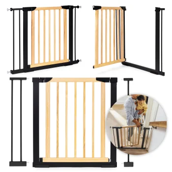 Apsauginiai varteliai Ecotoys SF-011-BC, 74-100 cm, medžio/metalo
