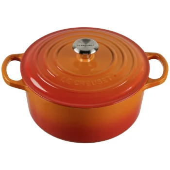 Le Creuset Signature apvalus ketaus puodas 22 cm, 3.3 l, oranžinis