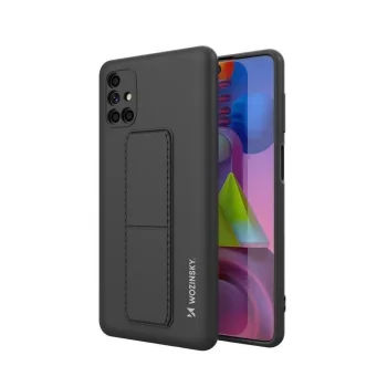 Wozinsky Kickstand Case dėklas su stovu telefonui Samsung Galaxy M51, juodas