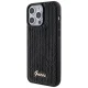 Guess iPhone 15 Pro Max dėklas Sequin Script Metal, juodas