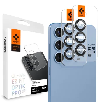 Spigen Optik Pro Glas.Tr EZ Fit kameros apsauga Samsung Galaxy S25, juoda