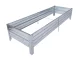 Klasika Garden metalinė pakelta lysvė, 1500x500x200 mm, cinko spalvos