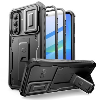Šarvuotas dėklas Tech-Protect Kevlar Cam+, skirtas Samsung Galaxy A36 / A37 5G, juodas