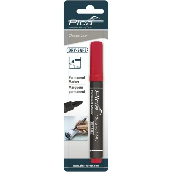 Pica 520 permanentinis žymeklis apvaliu antgaliu 1-4 mm, raudonas