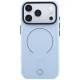 Mercedes Leather 3D MagSafe dėklas telefonui iPhone 18 Pro / 17 Pro, mėlynas
