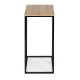 ModernHome C-Shaped End Table for Laptop Sofa Side Table with Metal Frame