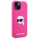 Karl Lagerfeld dėklas iPhone 15 telefonui, fuksijų spalva