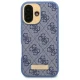 Guess dėklas iPhone 16 Plus telefonui 4G Logo Plate MagSafe, mėlynas