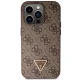 Guess dėklas iPhone 15 Pro telefonui Crossbody 4G Metal Logo, rudas