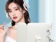 Folding LED Makeup Mirror with 3 Light Modes, USB, White