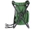 Folding Fishing Chair with Backpack and Cooler Bag 3-in-1, Green