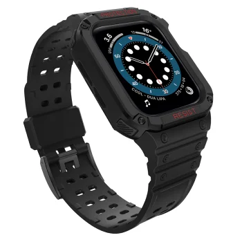 Apsauginis dėklas su dirželiu Apple Watch 38/40/41mm, Juodas