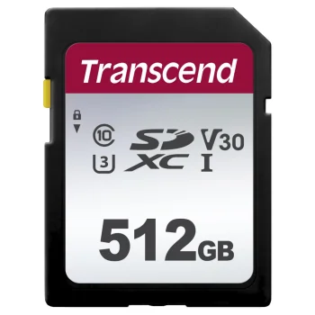 Transcend 300S 512GB SDXC atminties kortelė UHS-I U3 V30 Class 10