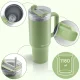 Berdsen vakuuminis termopuodelis su šiaudelių rinkiniu, 1180 ml, žalias
