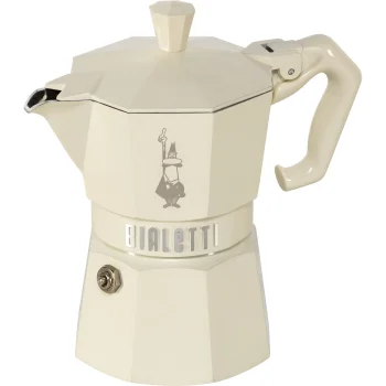 Bialetti Moka Exclusive espreso kavinukas, 3 puodeliai, smėlio spalvos