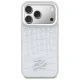 Karl Lagerfeld Croco KL Script Logo MagSafe Phone Case Cover iPhone 17 Pro Max - silver