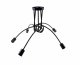 Modern 5-light chandelier, black